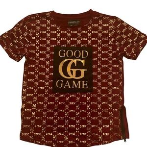 Champions Unlimited Burgundy GG Good Game Side Zipper Shirt Size 6